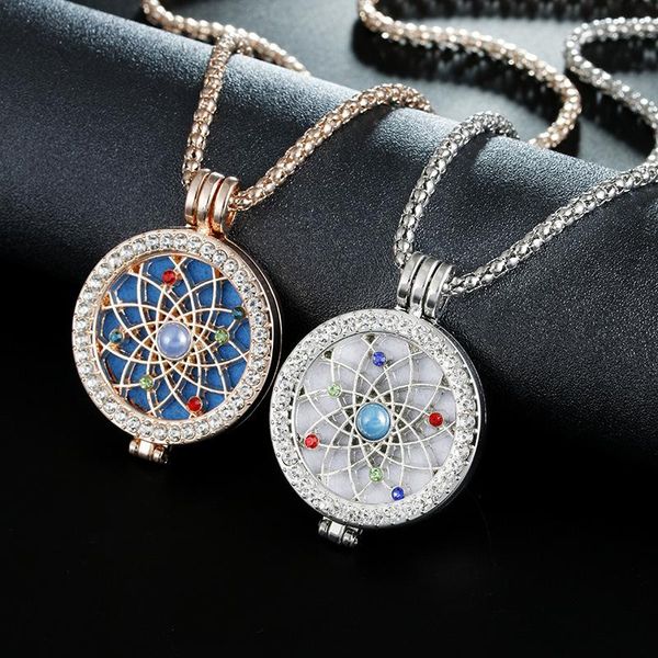 pendant necklaces 35mm flower coin necklace perfume essential oil openable locket with pads, Silver
pendant necklaces 35mm flower coin necklace perfume essential oil openable locket with pads, Silver