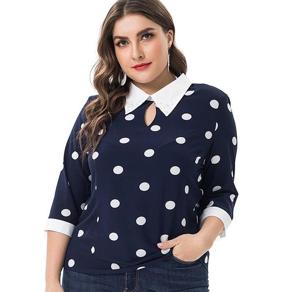 women's blouses & shirts 2021 fall plus size women clothing long sleeve polka dot blouse fashion ladies vintage elegant mom womens, White
women's blouses & shirts 2021 fall plus size women clothing long sleeve polka dot blouse fashion ladies vintage elegant mom womens, White