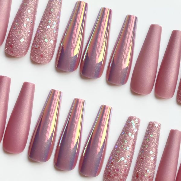 false nails 30pcs/set long coffin with pink leopard designs glitter french fake full cover nail art tips press on, Red;gold
false nails 30pcs/set long coffin with pink leopard designs glitter french fake full cover nail art tips press on, Red;gold