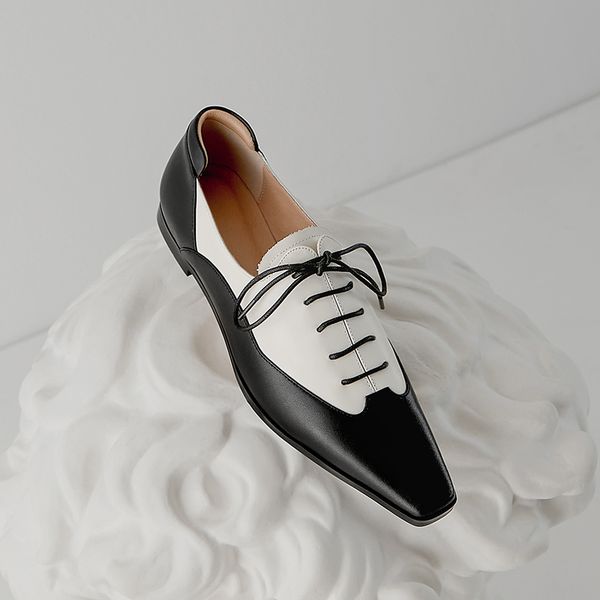 womens genuine leather mix color lace-up flats oxfords leisure soft comfortable square toe casual female footwear single shoesdress shoes
womens genuine leather mix color lace-up flats oxfords leisure soft comfortable square toe casual female footwear single shoesdress shoes