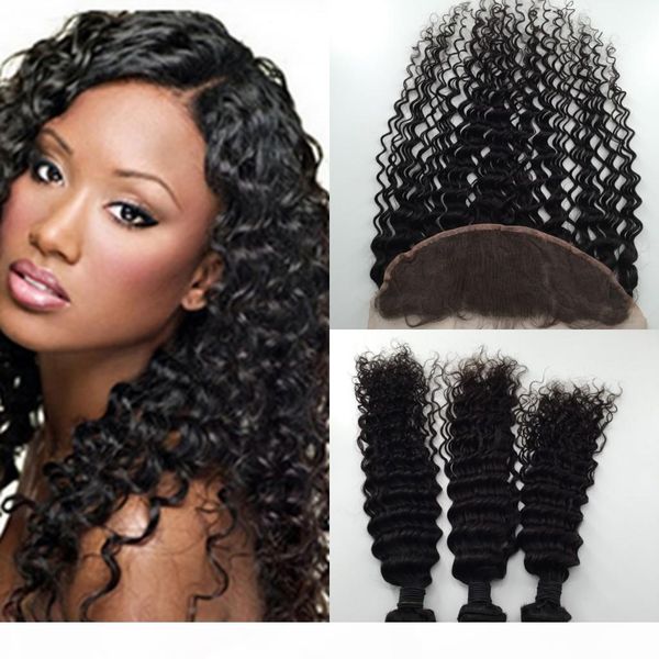 13x4 malaysian deep wave lace frontal closure with bundles virgin hair wet and wavy with lace frontal 100% human hair weave extensions, Black
13x4 malaysian deep wave lace frontal closure with bundles virgin hair wet and wavy with lace frontal 100% human hair weave extensions, Black