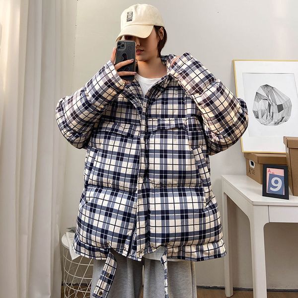 2021 new winter thick jacket men's parka warm fashion retro casual plaid men clothes streetwear loose korean couple short coat m-5xl 1b, Black
2021 new winter thick jacket men's parka warm fashion retro casual plaid men clothes streetwear loose korean couple short coat m-5xl 1b, Black