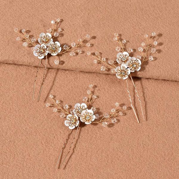 hair clips & barrettes 3 pcs crystal flower hairpins for women retro wedding bridal jewelry accessories elegant headwear decoration, Golden;silver
hair clips & barrettes 3 pcs crystal flower hairpins for women retro wedding bridal jewelry accessories elegant headwear decoration, Golden;silver