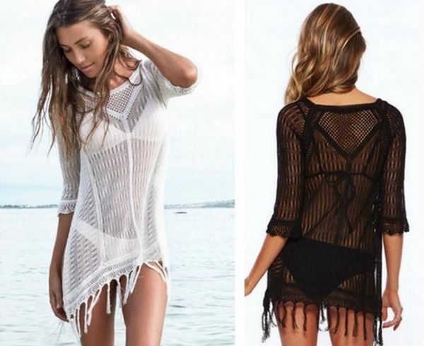 women's swimwear venrafan 2021 pareo beach cover up women lace floral bathing suit tassel bikini cape robe de plage cardigan dress, White;black
women's swimwear venrafan 2021 pareo beach cover up women lace floral bathing suit tassel bikini cape robe de plage cardigan dress, White;black