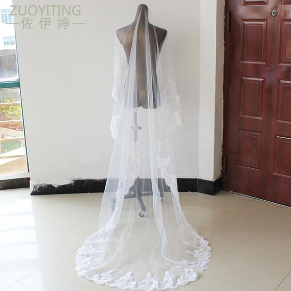 bridal veils zuoyiting luxury 3m ivory white one layer tulle sequins lace edge cathedral wedding veil long accessories, Black
bridal veils zuoyiting luxury 3m ivory white one layer tulle sequins lace edge cathedral wedding veil long accessories, Black
