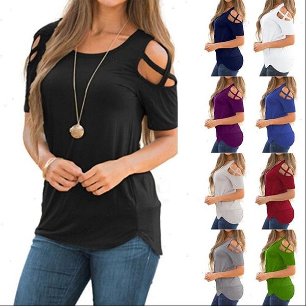 new womens and blouses 2021 women summer short sleeve strappy cold shoulder blouses blouse et chemisier femme, White
new womens and blouses 2021 women summer short sleeve strappy cold shoulder blouses blouse et chemisier femme, White