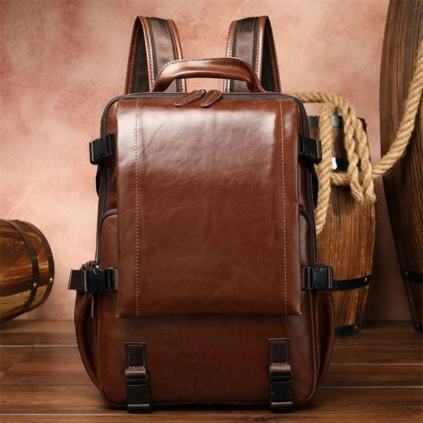 backpack 2021 leather 15 inch large capacity computer retro outdoor mountaineering travel bag
backpack 2021 leather 15 inch large capacity computer retro outdoor mountaineering travel bag