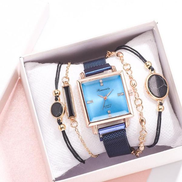 wristwatches 2021 square rhinestone dial ladies watch fashion alloy mesh belt quartz 5 piece set bracelet, Slivery;brown
wristwatches 2021 square rhinestone dial ladies watch fashion alloy mesh belt quartz 5 piece set bracelet, Slivery;brown