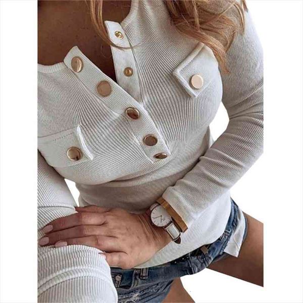 women autumn shirt skinny knitwear ladise shirts long sleeve women clothing pocket button knitted, White;black
women autumn shirt skinny knitwear ladise shirts long sleeve women clothing pocket button knitted, White;black