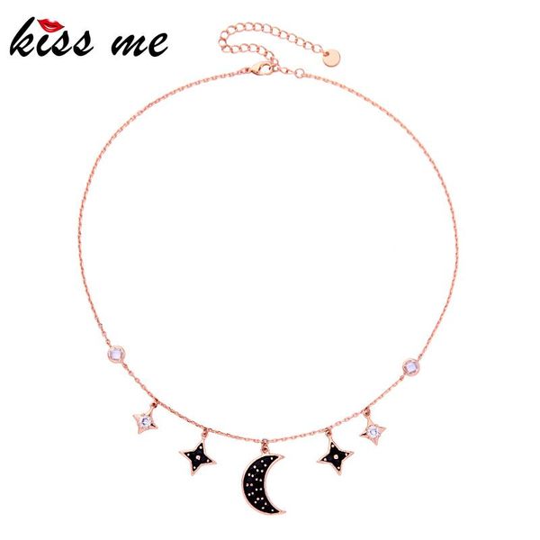 pendant necklaces kissme luxury zircon black moon star rose gold color brass for women gifts 2021 fashion jewelry wholesale, Silver
pendant necklaces kissme luxury zircon black moon star rose gold color brass for women gifts 2021 fashion jewelry wholesale, Silver