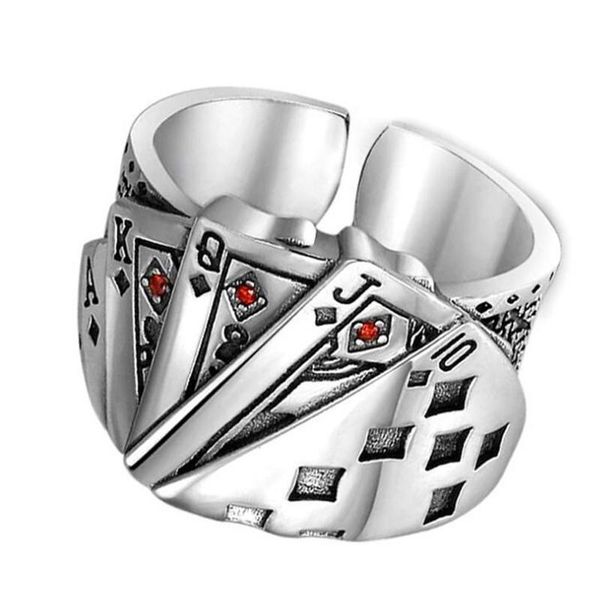 cluster rings creative playing card silver colour open ring punk hip hop men's fashion male jewelry gifts, Golden;silver
cluster rings creative playing card silver colour open ring punk hip hop men's fashion male jewelry gifts, Golden;silver