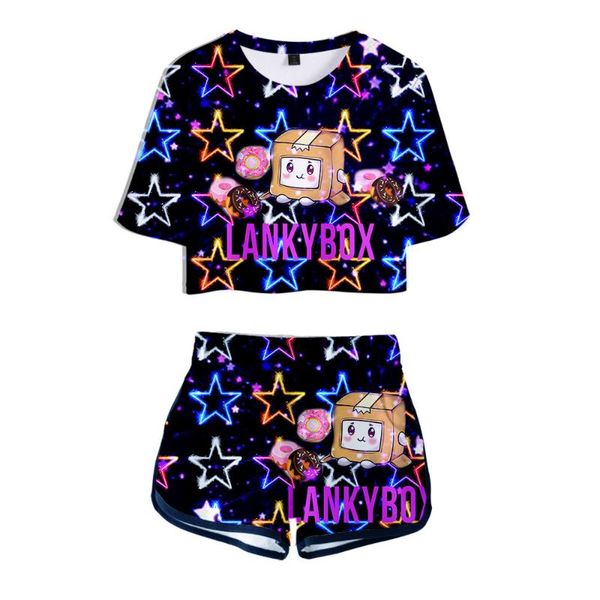 women's tracksuits 2021 3d lankybox 2 pieces set tshirt summer kawaii girl fashion sets preppy style arrival women streetwear, Gray
women's tracksuits 2021 3d lankybox 2 pieces set tshirt summer kawaii girl fashion sets preppy style arrival women streetwear, Gray