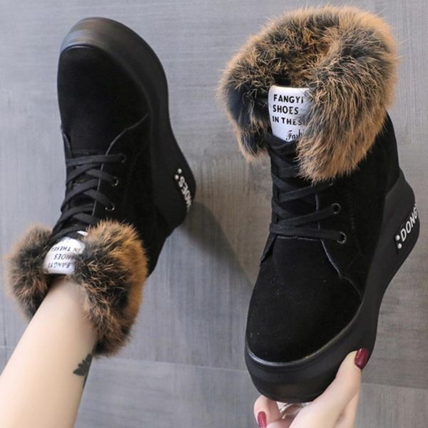 boots winter women suede ankle keep warm shoes casual increase cushion chunky comfort walking plush natural botas, Black
boots winter women suede ankle keep warm shoes casual increase cushion chunky comfort walking plush natural botas, Black