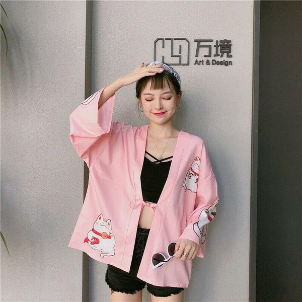 women's jackets japanese lady kimono cardigan harajuku coat yukata bathrobe blouse outwear black pink cute thin 810-277, Black;brown
women's jackets japanese lady kimono cardigan harajuku coat yukata bathrobe blouse outwear black pink cute thin 810-277, Black;brown