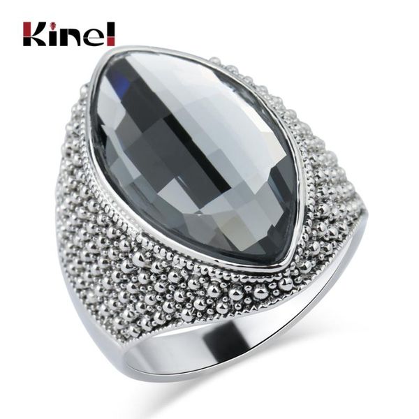 wedding rings kinel luxury vintage jewelry punk big crystal ring antique silver simple fashion women's, Slivery;golden
wedding rings kinel luxury vintage jewelry punk big crystal ring antique silver simple fashion women's, Slivery;golden