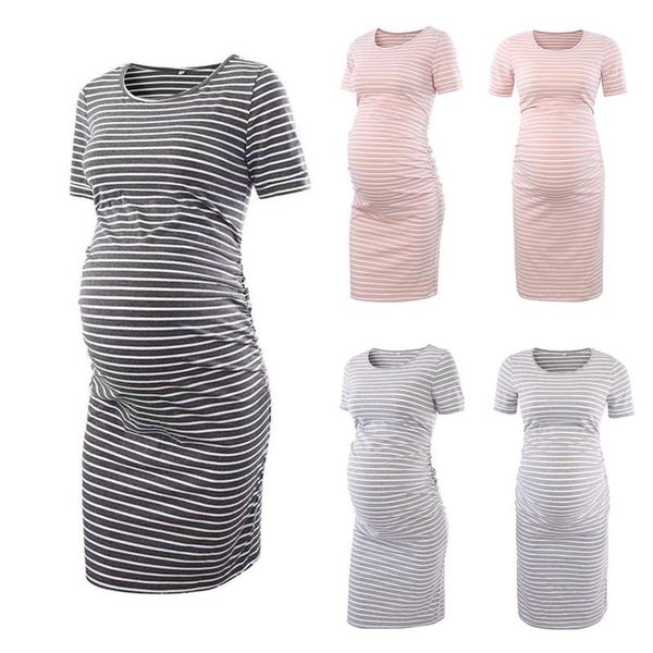 maternity dresses pregnant woman dress o-neck stripe short sleeve breast-feeding nursing pregnancy clothing nightdress, White
maternity dresses pregnant woman dress o-neck stripe short sleeve breast-feeding nursing pregnancy clothing nightdress, White