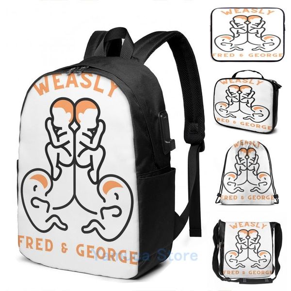 backpack funny graphic print fred and george weasly gift usb charge men school bags women bag travel laptop
backpack funny graphic print fred and george weasly gift usb charge men school bags women bag travel laptop