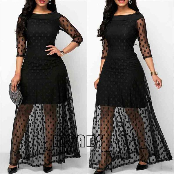 Summer Women Black Polka Dot Mesh Long Maxi Dress Summer Beach Ladies Patchworktulle Lace Long Dress, Black;gray
Summer Women Black Polka Dot Mesh Long Maxi Dress Summer Beach Ladies Patchworktulle Lace Long Dress, Black;gray