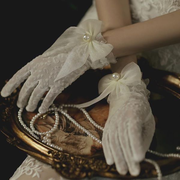 five fingers gloves short full white ivory bow wrist women lace mesh big bowknot transparent bridal wedding, Blue;gray
five fingers gloves short full white ivory bow wrist women lace mesh big bowknot transparent bridal wedding, Blue;gray