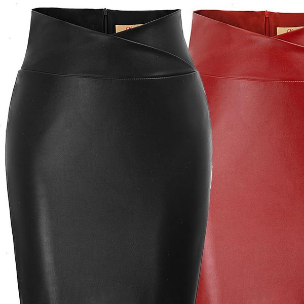 women skirts faux leather wrap waist back split skirts hips wrapped bodycon sheath knee length pencil skirt ol lady, Black
women skirts faux leather wrap waist back split skirts hips wrapped bodycon sheath knee length pencil skirt ol lady, Black