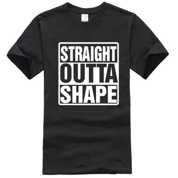 men's t-shirts straight outta shape shirt, hoodie, White;black