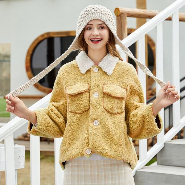 women's fur & faux lamb pellet wool coat women long crop jacket winter teddy, Black
women's fur & faux lamb pellet wool coat women long crop jacket winter teddy, Black