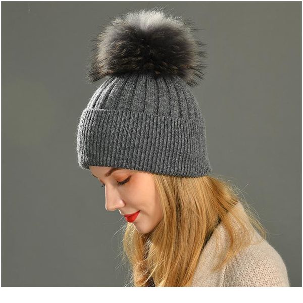 women winter hat female removable real raccoon fur pompom hat cap wool knitted hat natural fur pompon for women jllphe
women winter hat female removable real raccoon fur pompom hat cap wool knitted hat natural fur pompon for women jllphe