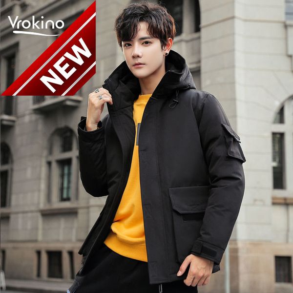 2019 men's warm thicken down jacket fashion wild 95% white duck hooded winter waterproof short paragraph, Black
2019 men's warm thicken down jacket fashion wild 95% white duck hooded winter waterproof short paragraph, Black