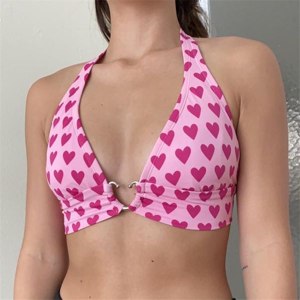 women's tanks & camis boho crop brown sweet heart print bustier women summer aesthetic kawaii pink sleeveless backless tie up halter, White
women's tanks & camis boho crop brown sweet heart print bustier women summer aesthetic kawaii pink sleeveless backless tie up halter, White