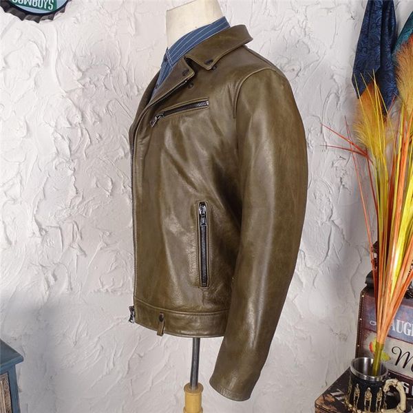 men's leather & faux green motorcycle 2021dark style genuine jacket men plus size 4xl real natural cowhide autumn slim fit biker's, Black
men's leather & faux green motorcycle 2021dark style genuine jacket men plus size 4xl real natural cowhide autumn slim fit biker's, Black