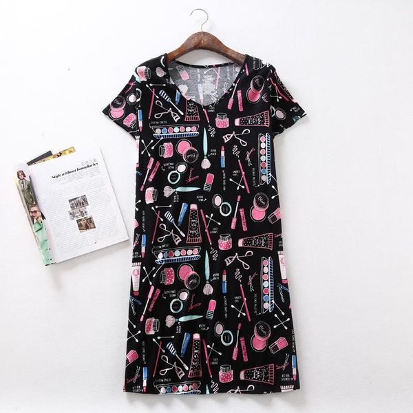 2021 female summer casual loosen black nighty dress ladies 100% cotton nightgown women short sleeve round collar sleepshirt xxxl, Black;red
2021 female summer casual loosen black nighty dress ladies 100% cotton nightgown women short sleeve round collar sleepshirt xxxl, Black;red