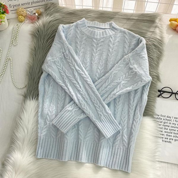 women's sweaters sweet japanese women 2021 autumn winter chic long sleeve sueter mujer korean vintage solid knit pullovers, White;black
women's sweaters sweet japanese women 2021 autumn winter chic long sleeve sueter mujer korean vintage solid knit pullovers, White;black