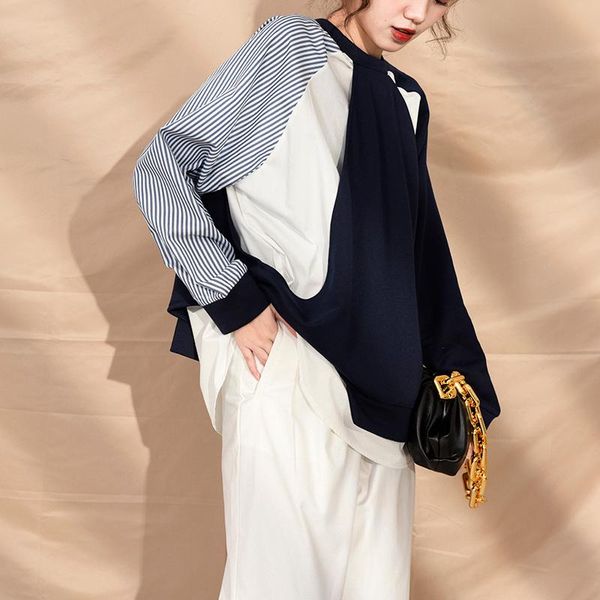 blue striped women irregular split big size t-shirt new round neck long sleeve fashion tide spring autumn 2021 1z96919, White
blue striped women irregular split big size t-shirt new round neck long sleeve fashion tide spring autumn 2021 1z96919, White