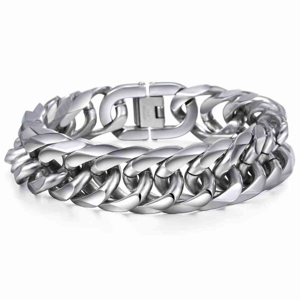 18/22mm heavy 316l stainless steel bracelet big curb cuban link silver color rombo chain wristband male jewelry 7-11inch hb286a, Golden;silver
18/22mm heavy 316l stainless steel bracelet big curb cuban link silver color rombo chain wristband male jewelry 7-11inch hb286a, Golden;silver