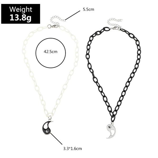 chains yin yang pendant couple of 2 necklaces for women set necklace ladies couples, Silver
chains yin yang pendant couple of 2 necklaces for women set necklace ladies couples, Silver