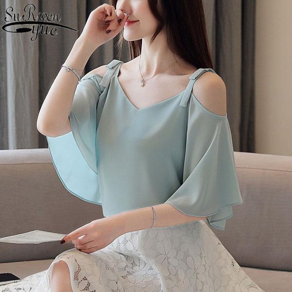 summer female off-shoulder chiffon blouse fashion loose slim woman's blouses butterfly sleeve solid ropa de mujer 9036, White
summer female off-shoulder chiffon blouse fashion loose slim woman's blouses butterfly sleeve solid ropa de mujer 9036, White