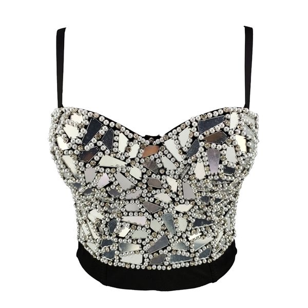 women designer beading mirror white black cotton camisole summer ladies trendy high street short camis crop 210527
women designer beading mirror white black cotton camisole summer ladies trendy high street short camis crop 210527