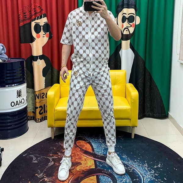 men's tracksuits fashion suit 2021 summer brand white zipper stand collar cardigan letter embroidery printing two piece, Gray
men's tracksuits fashion suit 2021 summer brand white zipper stand collar cardigan letter embroidery printing two piece, Gray