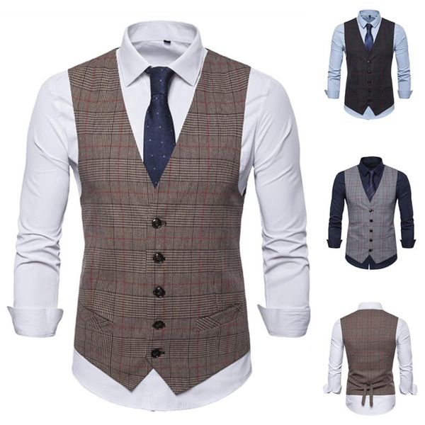 men's vests mens vest casual business men v-neck suit male lattice waistcoat fashion sleeveless smart top, Black;white
men's vests mens vest casual business men v-neck suit male lattice waistcoat fashion sleeveless smart top, Black;white