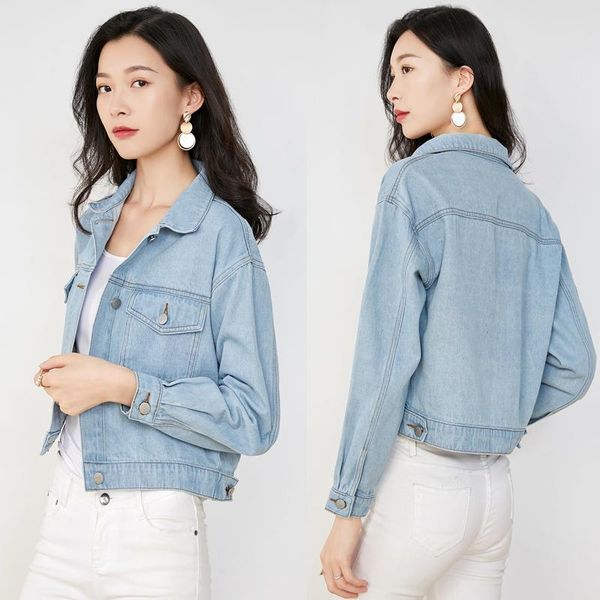 women's jackets jeans women basical woman coat short type bleach full sleeves single breast slim female basic womens denim jacket, Black;brown
women's jackets jeans women basical woman coat short type bleach full sleeves single breast slim female basic womens denim jacket, Black;brown