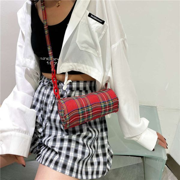 hbp red and blue plaid women's bucket cool girl one shoulder messenger new fashion armpit club bag
hbp red and blue plaid women's bucket cool girl one shoulder messenger new fashion armpit club bag