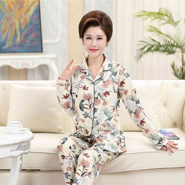 long sleeve cotton pajamas set womens sleepwears spring autumn pajama mother pyjamas plus size 3xl 4xl homewear cloth mom, Black;red
long sleeve cotton pajamas set womens sleepwears spring autumn pajama mother pyjamas plus size 3xl 4xl homewear cloth mom, Black;red