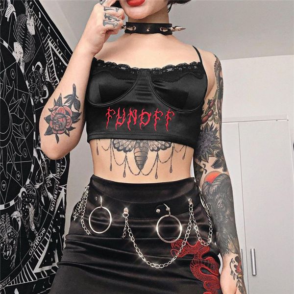 harajuku punk black lace spaghetti strap summer sleeveless backless crop tees women embroidery milkmaid top, White
harajuku punk black lace spaghetti strap summer sleeveless backless crop tees women embroidery milkmaid top, White