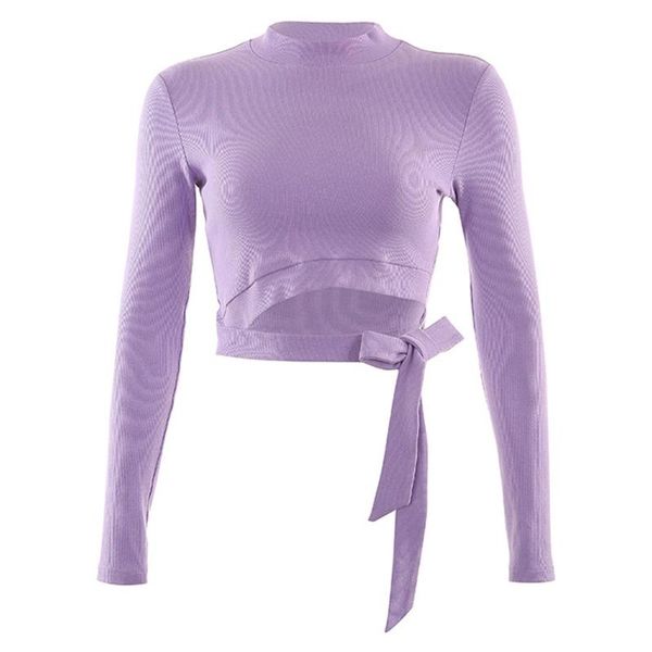 women's t-shirt women long sleeve turtleneck casual harajuku ribbed knit solid color purple crop tie up bandage bow slim fit st, White
women's t-shirt women long sleeve turtleneck casual harajuku ribbed knit solid color purple crop tie up bandage bow slim fit st, White