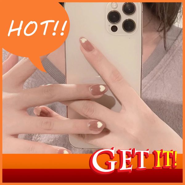 hand diy nail decorated stylist nina pd-87 milk tea heart fake nail patch wearing finished 24 es, Red;gold
hand diy nail decorated stylist nina pd-87 milk tea heart fake nail patch wearing finished 24 es, Red;gold