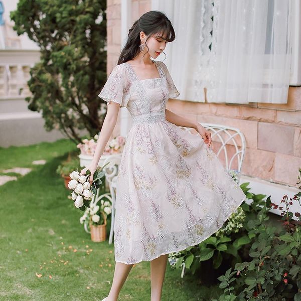 casual dresses sweet floral fairy dress women summer 2021 french retro square collar chic flare sleeve lace hollow elegant gentle vestido, Black;gray
casual dresses sweet floral fairy dress women summer 2021 french retro square collar chic flare sleeve lace hollow elegant gentle vestido, Black;gray