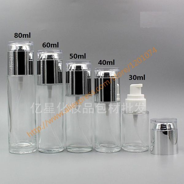 30ml/40ml/50ml clear bottle with shiny silver acrylic lotion pump,for lotion/essential oil/liquid cream,cosmetic glass bottle
30ml/40ml/50ml clear bottle with shiny silver acrylic lotion pump,for lotion/essential oil/liquid cream,cosmetic glass bottle