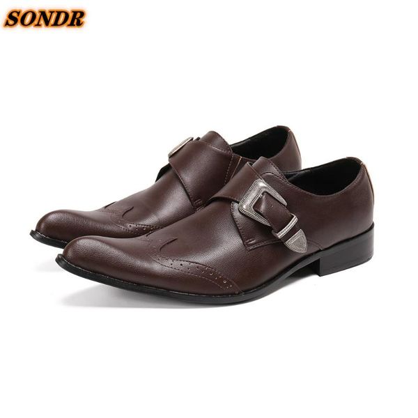 dress shoes chaussures homme brand men formal slip on pointed toe genuine leather buckle strap oxford for, Black
dress shoes chaussures homme brand men formal slip on pointed toe genuine leather buckle strap oxford for, Black