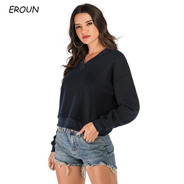 women's hoodies & sweatshirts womens loose streetwear autumn cropped sweatshirt women simple all-match leisure pullovers korean style w, Black
women's hoodies & sweatshirts womens loose streetwear autumn cropped sweatshirt women simple all-match leisure pullovers korean style w, Black