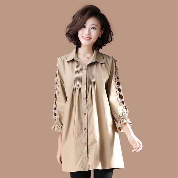 women's blouses & shirts long sleeve button casual shirt loose plus size blouse summer blusas femininas 5xl, White
women's blouses & shirts long sleeve button casual shirt loose plus size blouse summer blusas femininas 5xl, White